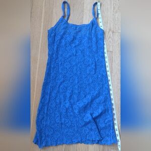Blue Floral Lace Nightgown
